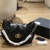 Store Handbag Clearance Sale High End Fashion 1924bag Underarm Leather Diamond Grid Stray Bag Chain Womens Singles Moon Shoulder