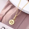 Fashion Luxury Pendant Necklaces Jewelry Personality Gold-plated Triumphal Arch Design Fashionable Disc Minimalist Temperament Necklace Mixed Batch Female