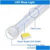 Tubes LED 8Ft LED Tube Light Shop Luminaires Luminaire 6500K Super Bright Blanc Clair Er Haut Rendement Double Rangée V Forme 270 Degrés Éclairage Dhglt