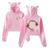 Sweat-shirts XPLR Sam et Colby Thorn Merch pull oreilles de chat à capuche manches longues haut court 2023 Style décontracté vêtements pour femmes