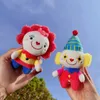 2024 Clown Cartoon Zirkus süßer Schlüsselanhänger Plüsch Rucksack Anhänger Kinderpuppe