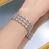 سوار Bangle العصري Moissanite Diamond Bangle 100 ٪ حقيقي 925 الاسترليني أساور الزفاف الفضية للنساء هدية المجوهرات