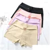 Women'S Panties Womens Panties Ice Silk Safety Shorts Women Boxer Briefs Thin Breathable No-Curling Underpants High Waist Boyshorts F Dh4Fi
