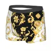 Underbyxor coola lyxiga europeiska blommiga boxare shorts trosor manliga stretch barock viktorianska konst trosor underkläder