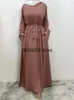 Etnisk kläder diamant bälte muslimska abaya för kvinnor eid klänning marocko ramadan snörning jalabiya vestidos largo islam dubai arab långa mantel