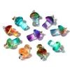 Pendant Necklaces Colorf Glazed Carved Mini Mushroom Statue Glass Crystal Charms For Jewelry Making Bk Drop Delivery Pendants Dhgarde Dhlrp