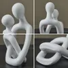 Nordic Style Creative Couple Tabletop Sculptures Bedroom Statues Accessories for Interior Desk Decoration Home Figurines Crafts 240304