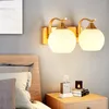 Vägglampor nordiska enkla led lampglasbelysningar för hem vardagsrum sovrum headboard spegel ljus sconce luminariasias