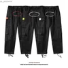 Pantalones para hombres pantalones cortos de carga pantalones hombres pantalon menos pantalones de diseñador usar pantalón militar retro bolsillos múltiples pantalón recto para pareja 240308