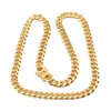 Catene Catene Cuba Fibbia con rubinetto in oro 18 carati Acciaio inossidabile Titanio Densità 8 mm/10 mm/12 mm/14 mm/16 mm Miami Cuban Link Mens Drop Delivery Dhoi9