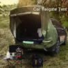 1set Camping Tent Kits SUV Cabana Tent With Awning Shade Large Space Wide Vision Car Tailgate Tear-resistant Tent Rear Tent Atta 240223