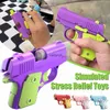 Sand Play Water Fun Gun Toys Mini Model Gravity Jump Toy Printing Gun Non Shooting Teddy Bear Strålning Kniv Barn Stress Relief Christmas Gift H240411