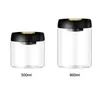 Storage Bottles 500ml/900ml Wide Mouth Glass Canister Airtight With Lid Coffee Bean Food Home Kitchen Washable Vacuum Seal Container Jar