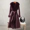 Women's Fur 2024 Full Skin Integrated Haining Medium Long Coat Collar