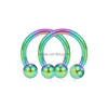 Nose Rings Studs 1Pcs D Fake Ring Hoop Septum Fashion Horseshoe Stainless Steel Piercing Jewelry Drop Delivery Body Dhqnu