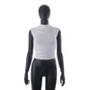Women's Blouses Women Tank Top Round Neck S-L Streetwear White Shirt Summer Casual T-shirt Vest Daily Wear