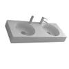 Lavabo rectangulaire suspendu au mur, salle de bains, vestiaire à la mode, vanité Corian, Lavabo en résine à Surface solide, Lavabo RS38305