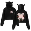 Sweat-shirts XPLR Sam et Colby Thorn Merch pull oreilles de chat à capuche manches longues haut court 2023 Style décontracté vêtements pour femmes