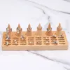 Smyckespåsar ring Holder Stand Wood Display Organizer för Girls Room Storage Tray Home