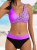 Dameszwemkleding 2023 Grote maten damesbadmode Micro bikini Fantastisch gestreept badpak Strandzwempak Tweedelige bikiniset S-XXL L240308