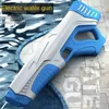 Pistola Giocattoli Pistola ad acqua elettrica ad alta pressione Grande estate Mare Piscina per spruzzi Rete Rossa Grande capacità Giocattoli per feste in spiaggia Pistola ad acqua nuda RegaloL2403