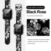 Zespoły Watch Printing Leopard Rose Skull Silikonowe paski z ochronnymi opaskami bransoletki Bransoletka do Watch Series 6 5 4 3 2 1 SE Watchband 240308