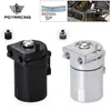 Baffled Aluminum Oil Catch Can Reservoir Tank Oil Tank With Filter Universal Black silver PQYTK647203847