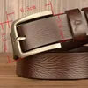 Belts Men's 3.8cm Cowhide Casual Needle Buckle Belt Korean Edition High Quality Business Travel Luxury Water Pattern Pant