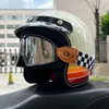 Casques de moto Casque Orz pour hommes et femmes Certification 3C 3/4 Rétro Demi-Trajet Toutes saisons