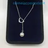 2024 Jewelry Designer Brand Necklaces S925 Sterling Silver Womens Simple Tassel Love Pearl Light and Versatile High-grade Niche Pendant
