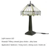 Настольные лампы TEMAR Tiffany, стеклянная лампа, светодиодная винтажная креативная простая настольная лампа для дома, гостиной, спальни, прикроватный декор