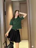 Early Autumn New Product Simple High Waist with Waistband Small a Slim Fit Folded Versatile Half Length Short Skirt for Women