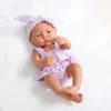 16inch Full Body Silicone Bebe Reborn Doll Soft Dolls Lifelike Baby Vinyl Bebe Doll Cute Reborn Baby Doll For Girls Doll Toys 240226