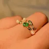 Bague émeraude verte naturelle 100 pour femmes, bague de fiançailles, de mariage, en argent sterling 925, bijoux de fête, cadeau 240228