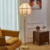 Zemin lambaları Temar Avrupa lambası Amerikan retro fransız püskül oturma odası yatak odası villa kanepe özgünlüğü ev mobilyaları