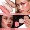 FOCALLURE 5 Färger Pigment Blush Peach Palette Makeup Mineral Nourishing Cheek Tint Face Contour Blusher Powder Cream Cosmetics 240304