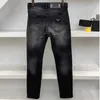 Designer-Jeans für Herren, Elastizität, Jean, Luxus-5A-Jeans, modische Dreiecks-Denim-Hose, schmale Stretch-Jeans für Herren und Damen, Business-Hose mit kleinen Füßen, Denim-Hose der Marke 15852