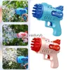 Sand Play Water Fun Baby Bath Toys Bubble Gun Electric Automatic Soap Rocket Mens Portable Outdoor Party LED Lights Blow Machine Childrens Gift H240308