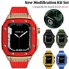 Bands Watch Luxury Modification Kit Case Band för Watch 8 7 6 5 4 3 Strap Metal Frame Bezel Watchband för IWATCH 6 5 SE 240308