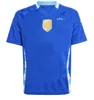 2024 2025 아르헨티나 축구 유니폼 가라 나초 코퍼 아메리카 팬 팬 플레이어 버전 메시스 Mac Allister Dybala di Maria Martinez De Paul Maradona 남자 아이들 축구 셔츠