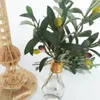 4 Pcs Dining Table Decor Accessory Tree Branch Plastic Olive Artificial Branches Flower Arrangement Decorative Fake 240306