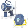 Areia jogar água diversão bebê banho brinquedos 12 buracos arma de bolha automática com grande mochila verão brinquedo inflável ao ar livre usado para festas de piscina de jardim h240308