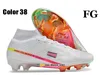 هدية حقيبة رجال عالية في الكاحل أحذية كرة القدم رونالدو CR7 Mercuriales IX Elite TNS FG Cleats Mbappe Zooms Superflys 9 Soccer Tops Tops Outdoor Trainers Botas de Futbol