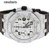 Luxury Aps Factory Audemar Pigue Watch Swiss Movement Mens Epic Royal Oak Sea Wildlife Park 42mm Diamond Watch 15.5 Carat