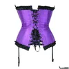 Bustiers Corsets Bustiers Corsets Corset for Woman Y WAISTトレーナーとレースアップフラワートップウェディングランジェリーオーバーバストバスティエドロップDE DHOEP