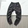 Men's designer straight trousers and winter fashion luxury high silk prad comfortable cotton multi-pocket cargo Z30c# 240308