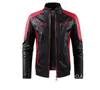 Homens gola moto jaquetas de couro velo jaquetas de inverno fino ajuste casacos de couro do plutônio de alta qualidade moda masculina jaquetas casuais 230226