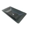 Rectangular Bathroom Resin Acrylic Counter Top Sink Vessel Solid Surface Stone Coakroom Colored Wash Basin 3859