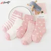 5PAIRS Baby Socks Born Baby Boy Socks 0-1-3-7y Kids Pure Cotton Animal Projekt Zwierzęta Skarbuchowe Skarpetki dla Dziewcząt 240226