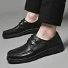 Casual Shoes Comfort Sneakers Male Spring Autumn Footwear Man Genuine Leather Black 2024 Oxfords